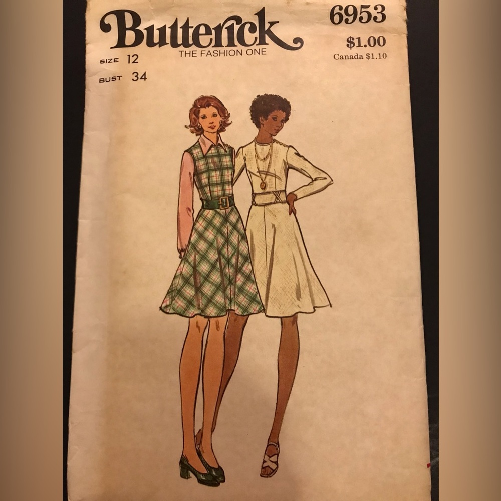 Size 12 Butterick Vintage (used) Pattern 6953